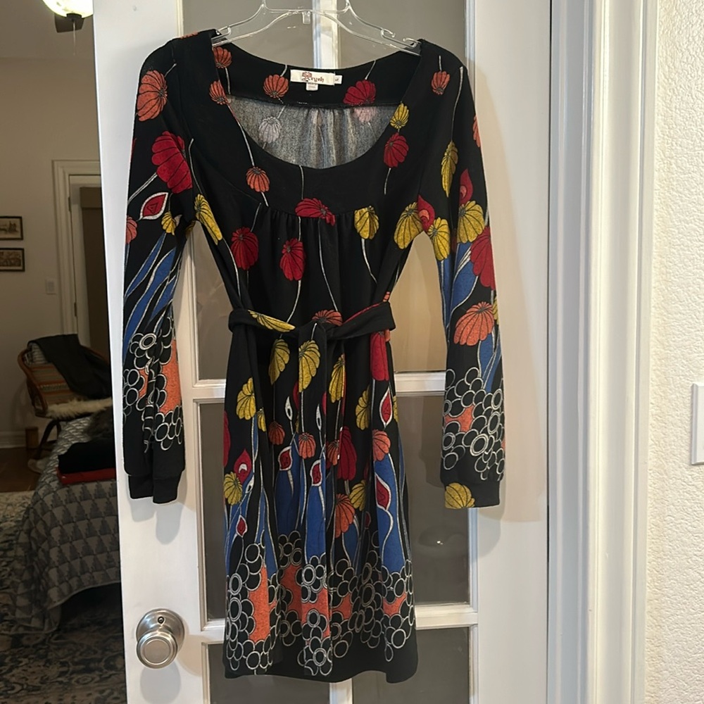 Aryeh mini dress with psychedelic flowers